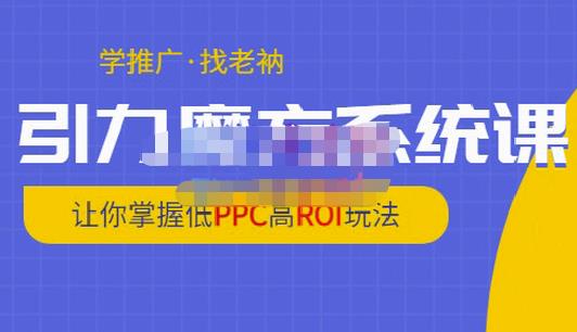 老衲·引力魔方系统课,让你掌握低PPC高ROI玩法,价值299元| 鹿鸣网创