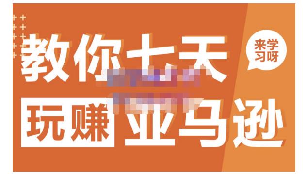 晟尧跨境·教你七天玩赚亚马逊,教你轻松玩赚亚马逊,适合小白学习| 鹿鸣网创