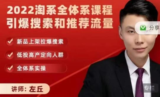 2022淘系全体系课程引爆搜索和推荐流量,新品上架拉爆搜索| 鹿鸣网创