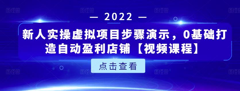 新人实操虚拟项目步骤演示,0基础打造自动盈利店铺【视频课程】| 鹿鸣网创