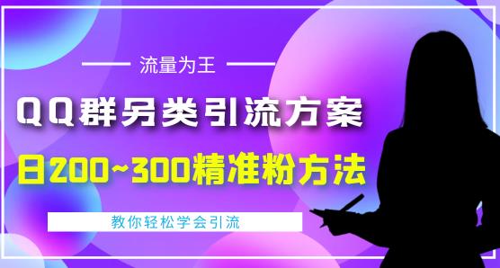 价值888的QQ群另类引流方案，半自动操作日200~300精准粉方法【视频教程】| 鹿鸣网创