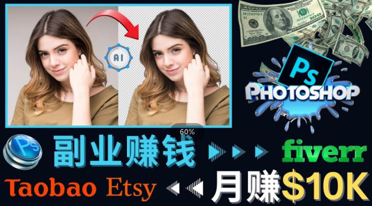 掌握PS修图技能,月赚5000美元以上–利用Adobe Photoshop赚钱的3种途径| 鹿鸣网创