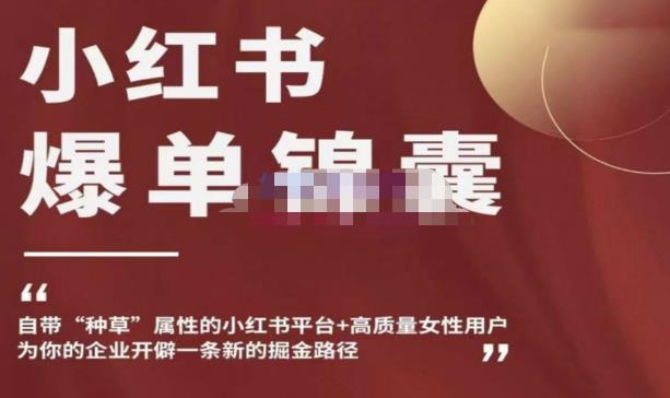 小红书爆单锦囊，自带种草属性+高质量女性用户，为你的企业开辟一条新的掘金路径| 鹿鸣网创