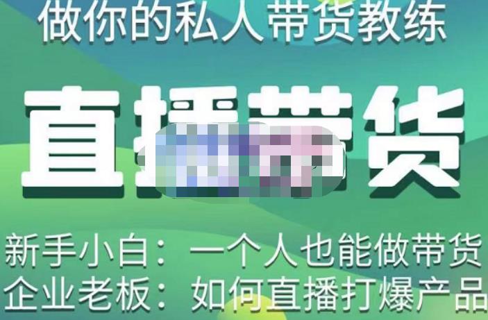 硬核传媒·直播带货（私人教练），实操实战教学，通俗易懂，学完后新手小白一个人也能做带货| 鹿鸣网创