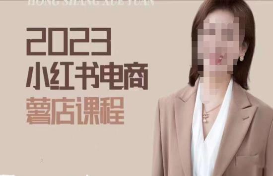 2023小红书电商课,新手小白从0~1玩转小红书薯店电商| 鹿鸣网创