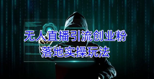 外面收费3980的无人直播引流创业粉落地实操玩法，单日引100+精准创业粉| 鹿鸣网创