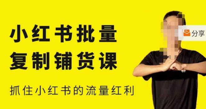 张宾·小红书批量复制铺货课,小红书0-1快速起号变现玩法,抓住小红书的流量红利(更新2023年3月)| 鹿鸣网创