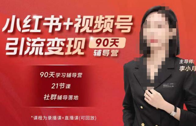 李小月小红书90天辅营导第七期,熟悉新媒体平台|从零到一做爆款内容|商业变现| 鹿鸣网创