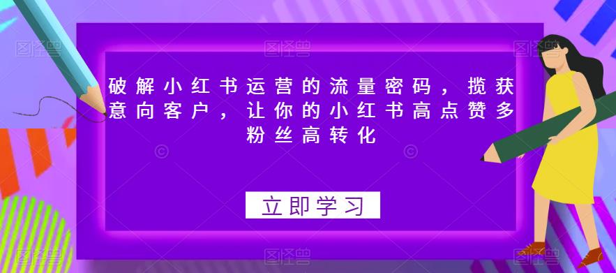 破解小红书运营的流量密码,揽获意向客户,让你的小红书高点赞多粉丝高转化| 鹿鸣网创