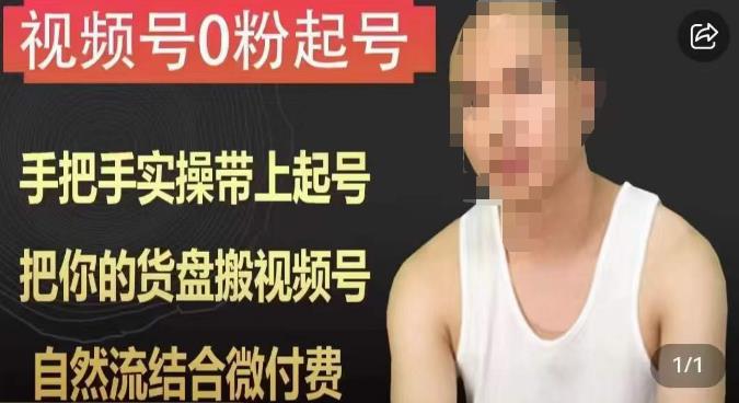 天诺老吴视频号0粉起号课程,手把手实操带上起号,把你的货盘搬视频号,自然流结合微付费| 鹿鸣网创