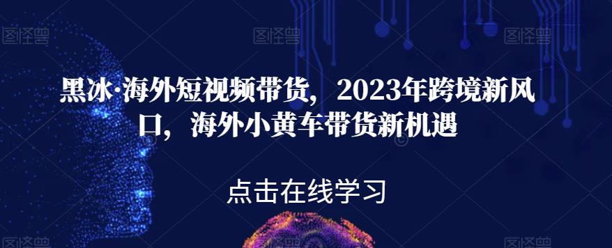 黑冰·海外短视频带货,2023年跨境新风口,海外小黄车带货新机遇| 鹿鸣网创
