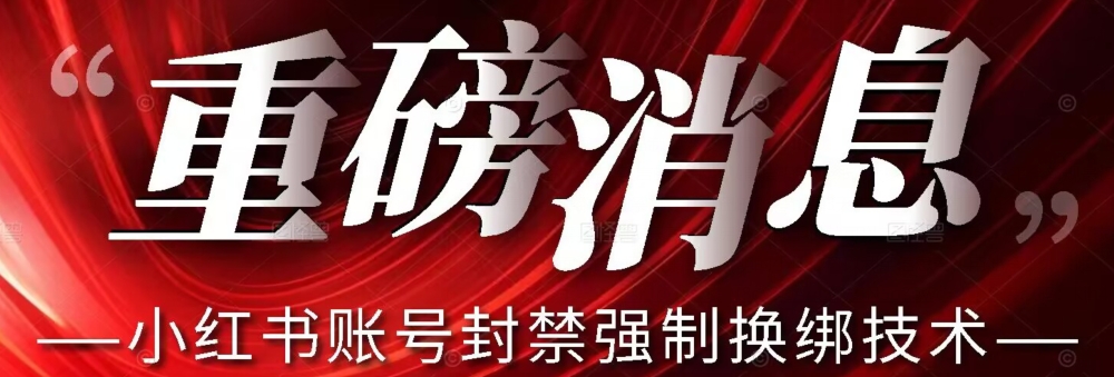 【最新】小红书账号封禁强制换绑技术可日赚300| 鹿鸣网创