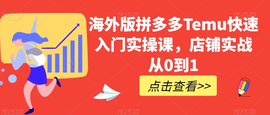 海外版拼多多Temu快速入门实操课,店铺实战从0到1| 鹿鸣网创