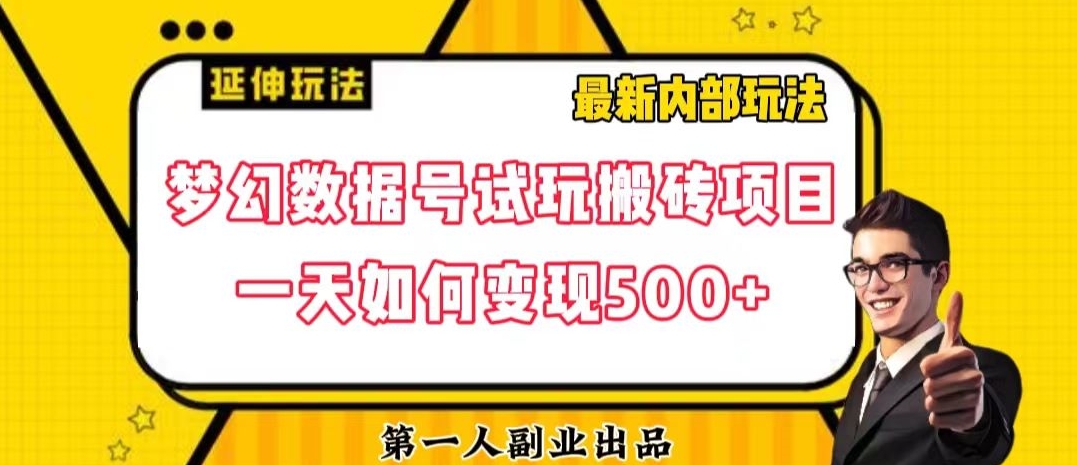 数据号回归玩法游戏试玩搬砖项目再创日入500+【揭秘】| 鹿鸣网创