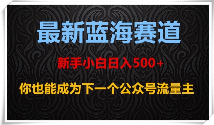 最新蓝海赛道,新手小白日入500+,你也能成为下一个公众号流量主【揭秘】| 鹿鸣网创