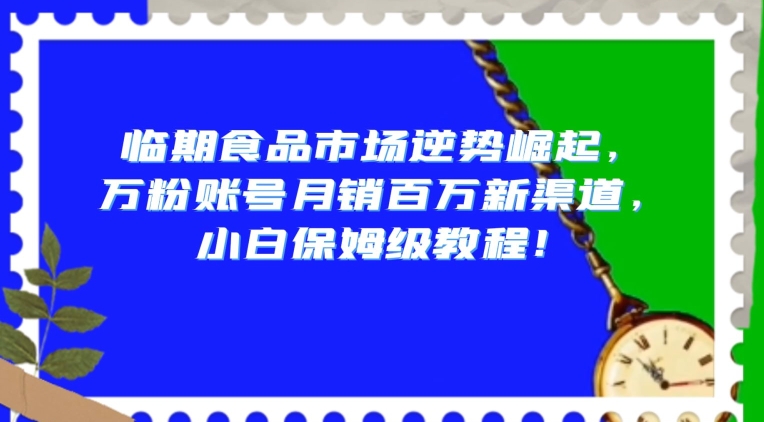 临期食品市场逆势崛起，万粉账号月销百万新渠道，小白保姆级教程【揭秘】| 鹿鸣网创