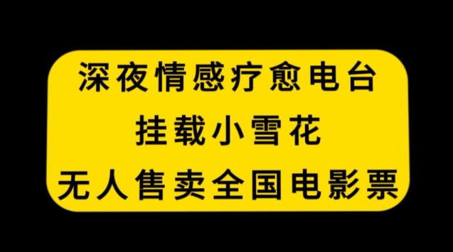 深夜情感疗愈电台，挂载小雪花，无人售卖全国电影票【揭秘】| 鹿鸣网创