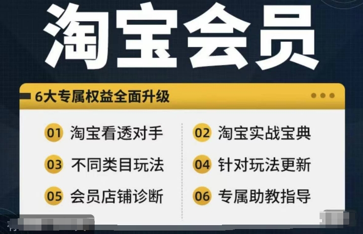 淘宝会员【淘宝所有课程，全面分析对手】，初级到高手全系实战宝典| 鹿鸣网创