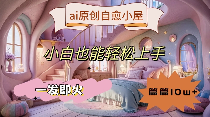 ai原创治愈小屋，小白也能轻松上手，一发即火，篇篇10w+【揭秘】| 鹿鸣网创