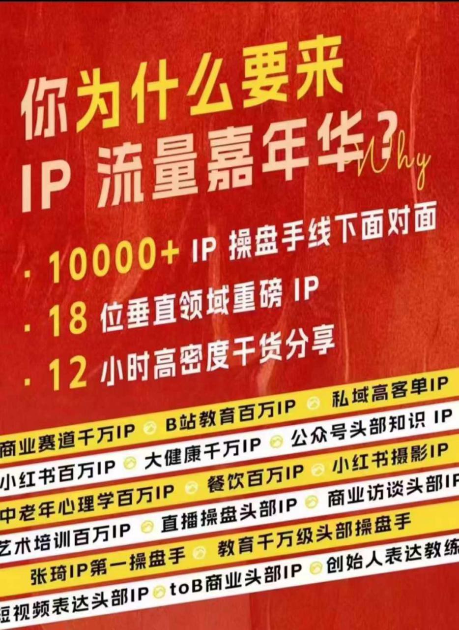群响IP流量嘉年华，​现场视频+IP江湖2024典藏版PPT| 鹿鸣网创