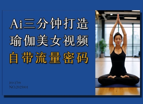 Ai3分钟打造瑜伽美女视频，自带流量密码| 鹿鸣网创
