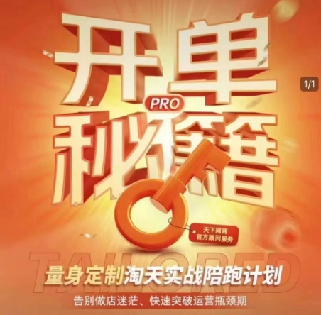 淘宝开单秘籍PRO,量身定制淘天实战陪跑计划,告别做店迷茫、快速突破运营瓶颈期| 鹿鸣网创