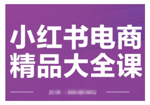 小红书电商精品大全课,快速掌握小红书运营技巧,实现精准引流与爆单目标,轻松玩转小红书电商| 鹿鸣网创