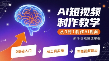 AI短视频制作教学，从0到1制作AI视频| 鹿鸣网创