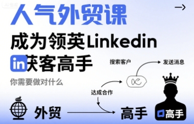 人气外贸课-成为领英Linkedin获客高手，你需要做对什么| 鹿鸣网创