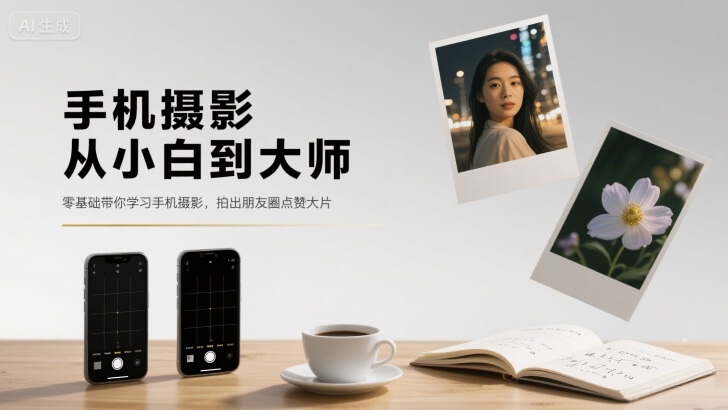 手机摄影从小白到大师，零基础带你学习手机摄影，拍出朋友圈点赞大片| 鹿鸣网创