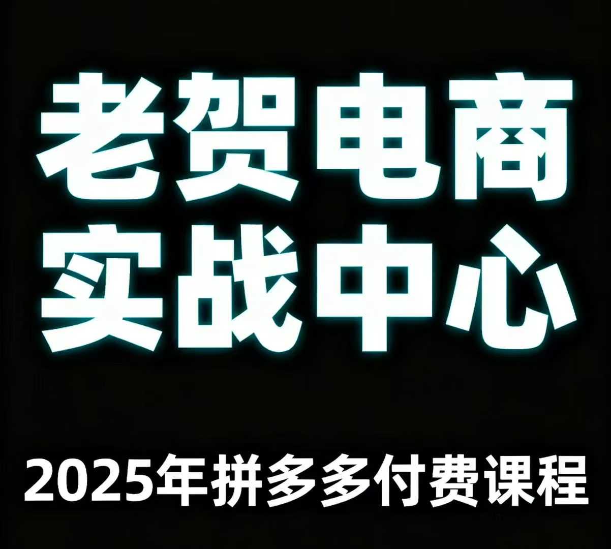 老贺电商2025年拼多多付费课程，用通俗易懂的方法告诉你多多怎么玩| 鹿鸣网创