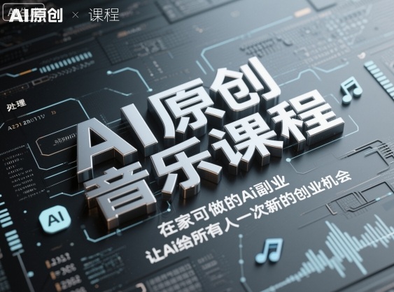 AI原创音乐课程，在家可做的Ai副业，让Ai给所有人一次新的创业机会| 鹿鸣网创