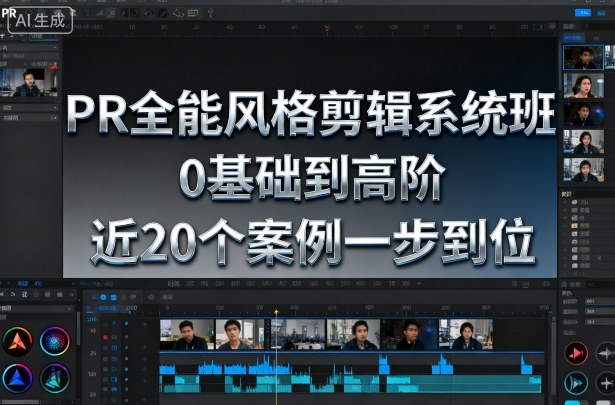 PR全能风格剪辑系统班，0基础到高阶，近20个案例一步到位| 鹿鸣网创