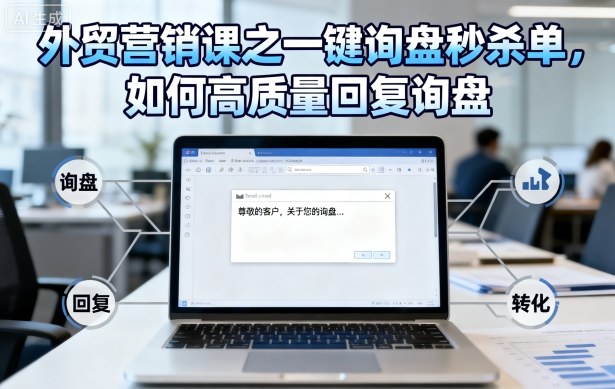 外贸营销课之一键询盘秒杀单，如何高质量回复询盘| 鹿鸣网创