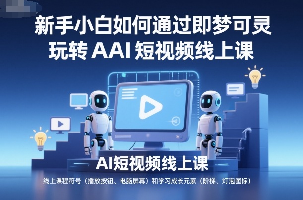 新手小白如何通过即梦可灵玩转AI短视频线上课| 鹿鸣网创