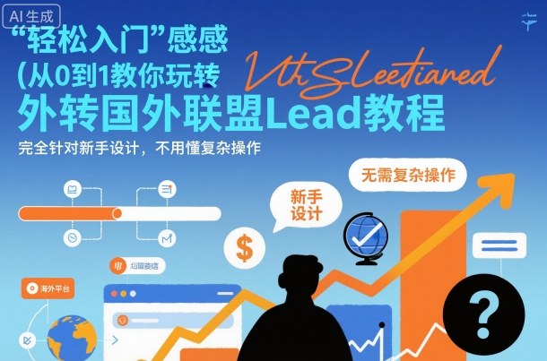 国外联盟賺美刀项目，从0到1教你玩转国外联盟Lead教程，纯新手可操作性100%| 鹿鸣网创