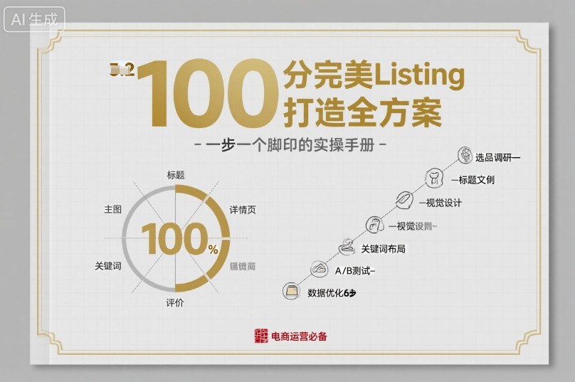100分完美Listing打造全方案，想要完美listing必须是需要一步一个脚印的| 鹿鸣网创