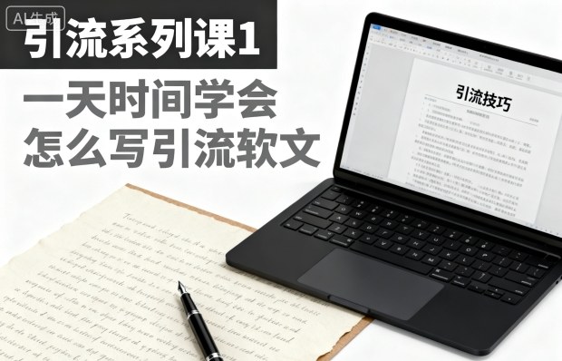 引流系列课1，一天时间学会怎么写引流软文| 鹿鸣网创