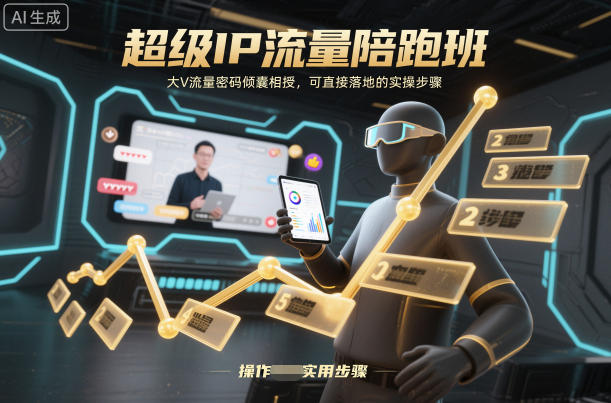 超级IP流量陪跑班，大V流量密码倾囊相授，可直接落地的实操步骤| 鹿鸣网创