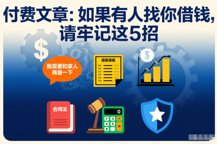 付费文章：如果有人找你借钱，请牢记这5招| 鹿鸣网创