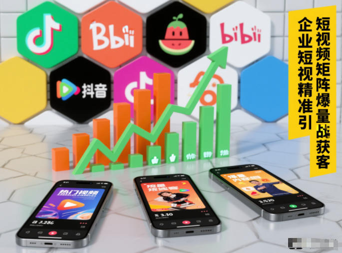 企业短视频精准引流矩阵获客，短视频矩阵爆量战法| 鹿鸣网创