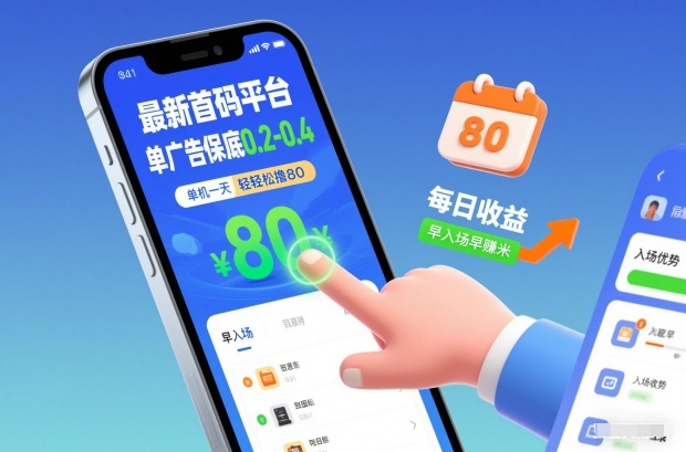 最新首码平台，单广告保底0.2-0.4，单机一天轻松撸80，早入场早賺米【揭秘】| 鹿鸣网创