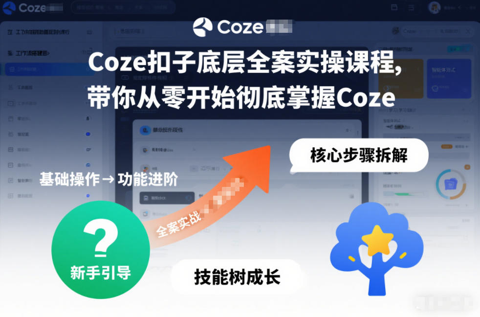 Coze扣子底层全案实操课程，带你从零开始彻底掌握Coze| 鹿鸣网创