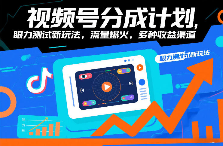 视频号分成计划，眼力测试新玩法，流量爆火，多种收益渠道| 鹿鸣网创