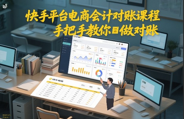 快手平台电商会计对账课程，手把手教你做对账| 鹿鸣网创