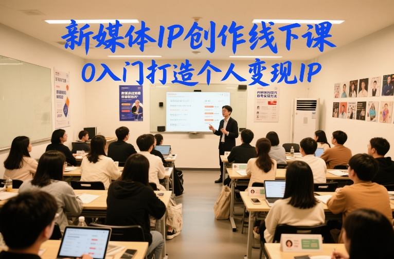 新媒体IP创作线下课，0入门打造个人变现IP| 鹿鸣网创