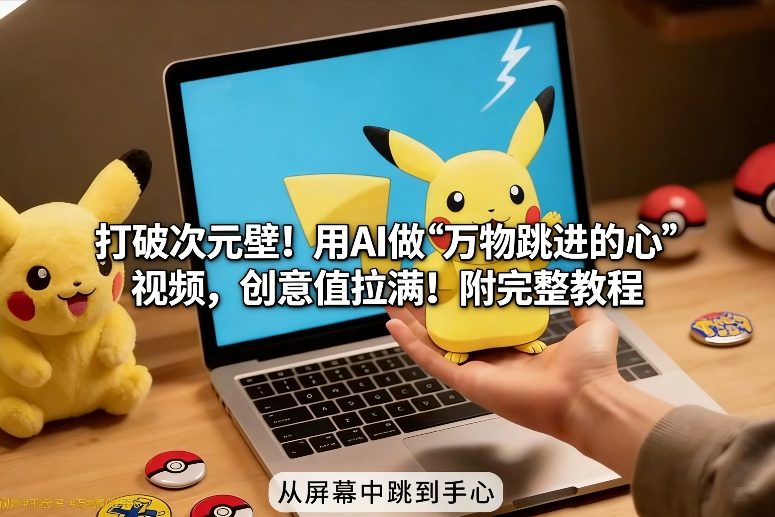 打破次元壁！用AI做【万物跳进手心】视频，创意值拉满！附完整教程| 鹿鸣网创