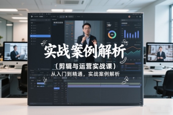 剪辑与运营实战课，从入门到精通，实战案例解析（更新2026）| 鹿鸣网创
