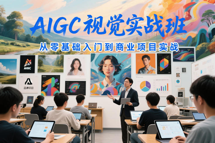 AIGC视觉实战班，从零基础入门到商业项目实战| 鹿鸣网创