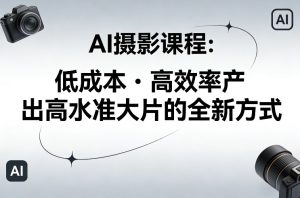 AI摄影课程,低成本高效率产出高水准大片的全新方式| 鹿鸣网创